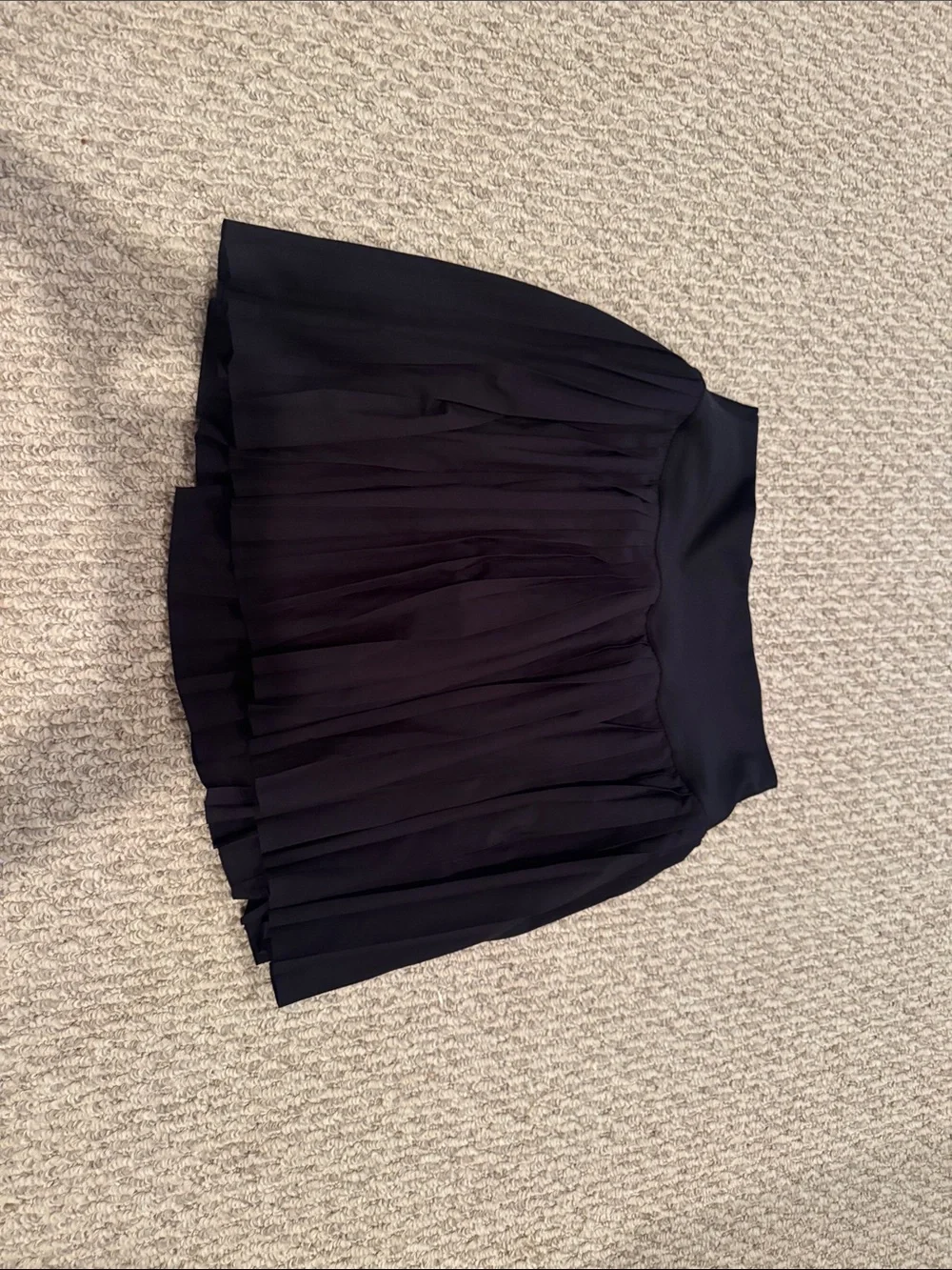 ALO Yoga Black Pleated Skater Skirt